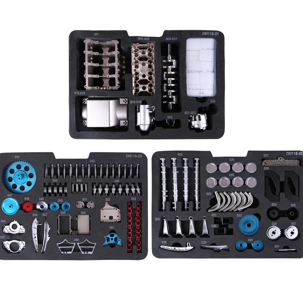 V8 Engine Model Kit that Works - Build Your Own V8 Engine - TECHING 1: 3 Full Metal V8 Car Engine Model Kit 500+Pcs
