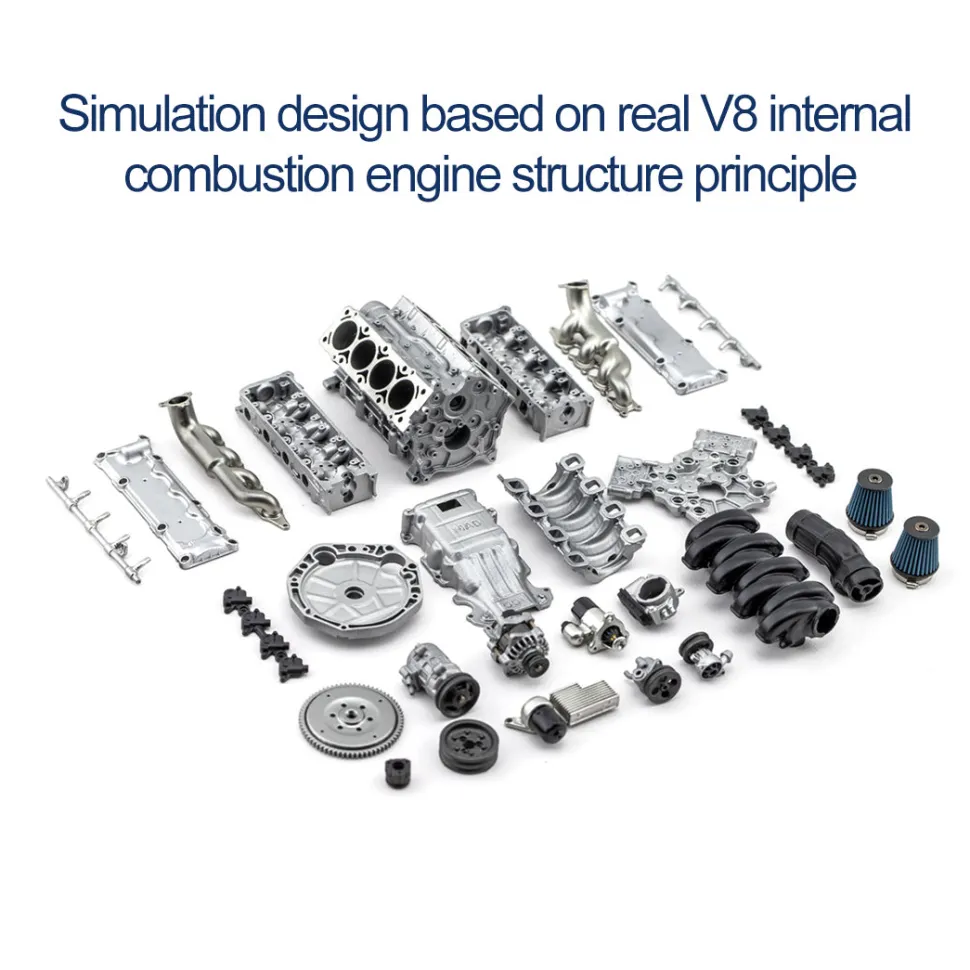 V8 Engine Model Kit that Works - Build Your Own V8 Engine - V8 Engine for Capra VS4-10