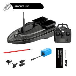 V070 GPS RC Bait Boat – 12000mAh, 500m Range, 1.5kg Dual-Hopper, 40 Waypoints