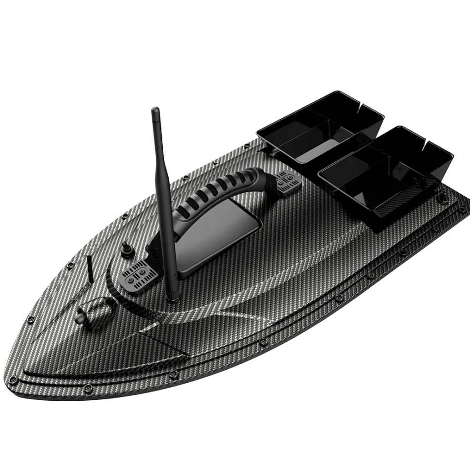 V070 GPS RC Bait Boat – 12000mAh, 500m Range, 1.5kg Dual-Hopper, 40 Waypoints