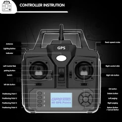 V070 GPS RC Bait Boat – 12000mAh, 500m Range, 1.5kg Dual-Hopper, 40 Waypoints