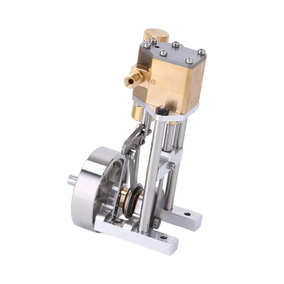 V1313 Mini Vertical Single-Cylinder Steam Engine Model with Reversing Mechanism Steam-Powered Mechanical Model