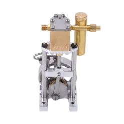 V1313 Mini Vertical Single-Cylinder Steam Engine Model with Reversing Mechanism Steam-Powered Mechanical Model