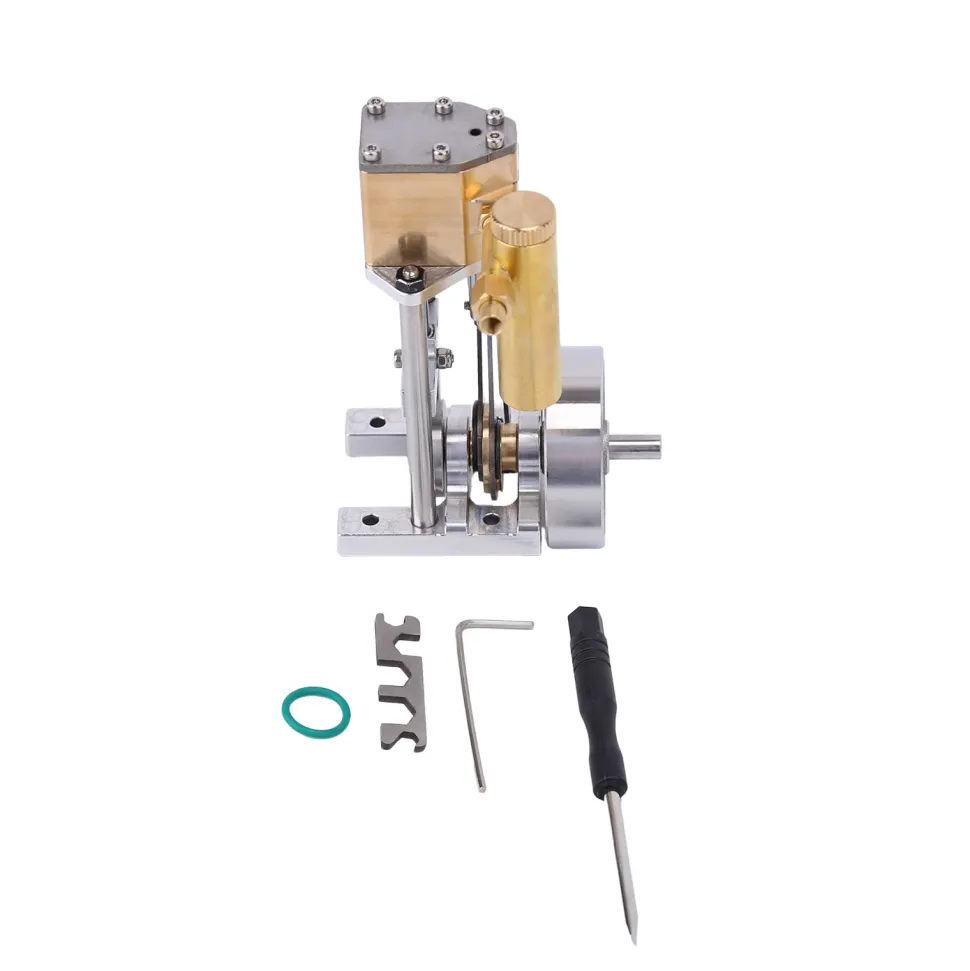 V1313 Mini Vertical Single-Cylinder Steam Engine Model with Reversing Mechanism Steam-Powered Mechanical Model