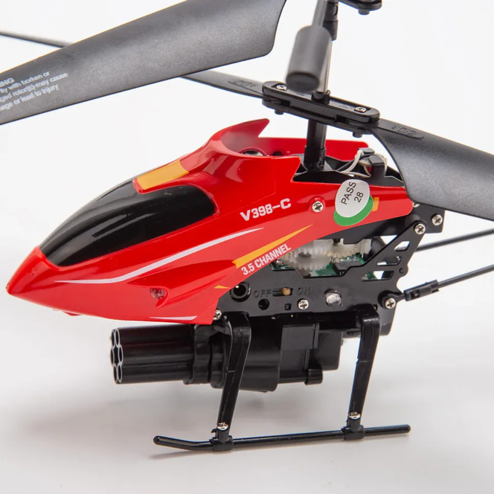WL V398-C Missile Aircraft 2.4G 4CH Dual-Blade RC Helicopter With Adjustable Left/Right Hand Throttle