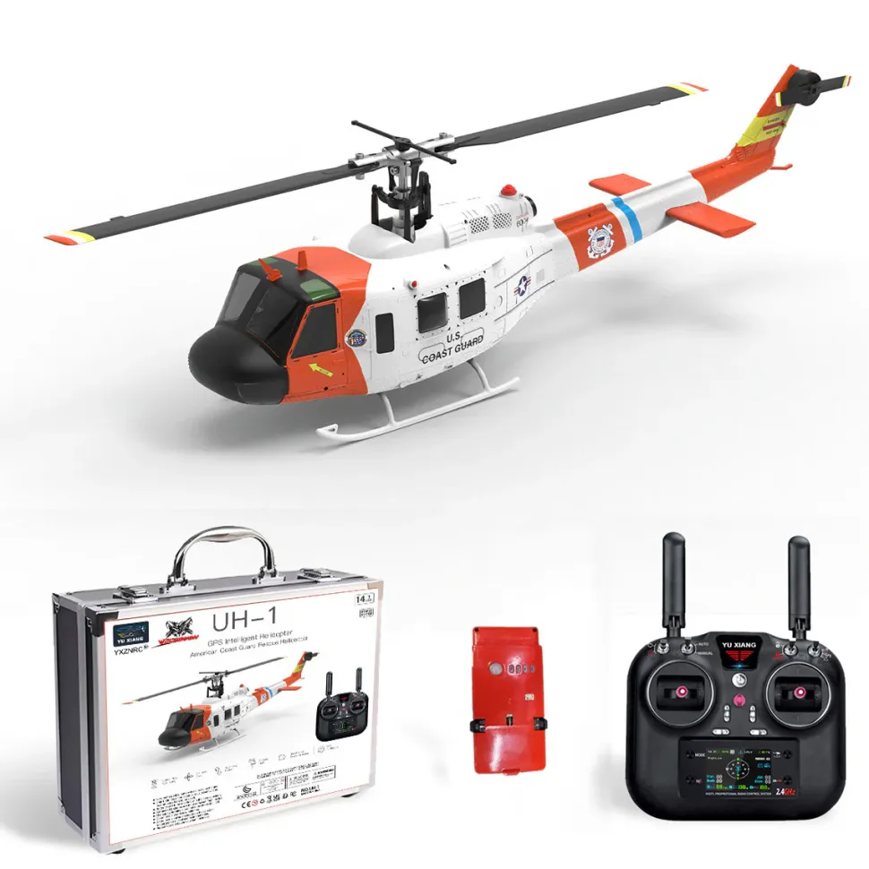 WOLFBUSH F07S UH-1 Huey – 6CH Brushless GPS RC Helicopter