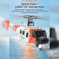 WOLFBUSH F07S UH-1 Huey – 6CH Brushless GPS RC Helicopter