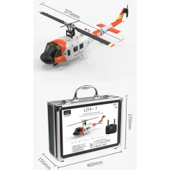 WOLFBUSH F07S UH-1 Huey – 6CH Brushless GPS RC Helicopter