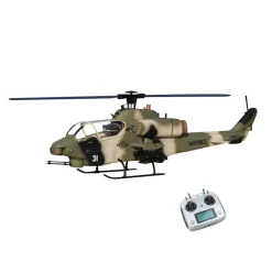 WOLFBUSH&ROBAN AH-1W Cobra 470-Class RC Helicopter-2.4G 6CH Dual-Rotor RC Military Model with GPS Positioning, Synchronized Turret & Left/Right-Hand Control RTF