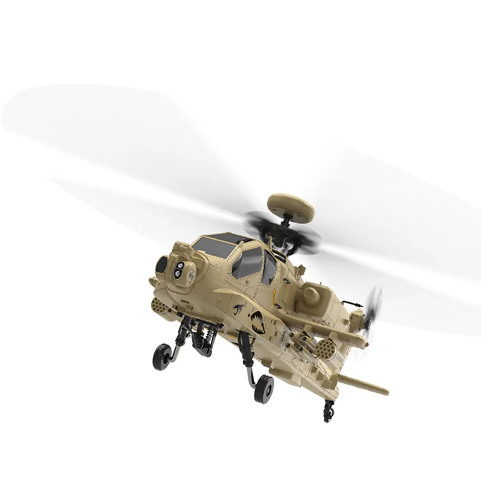 WOLFBUSH & YU XIANG F11-N AH64 Apache RC Helicopter – 1/32 Scale 2.4G 6CH Coaxial Dual Rotor with Optical Flow Altitude Hold