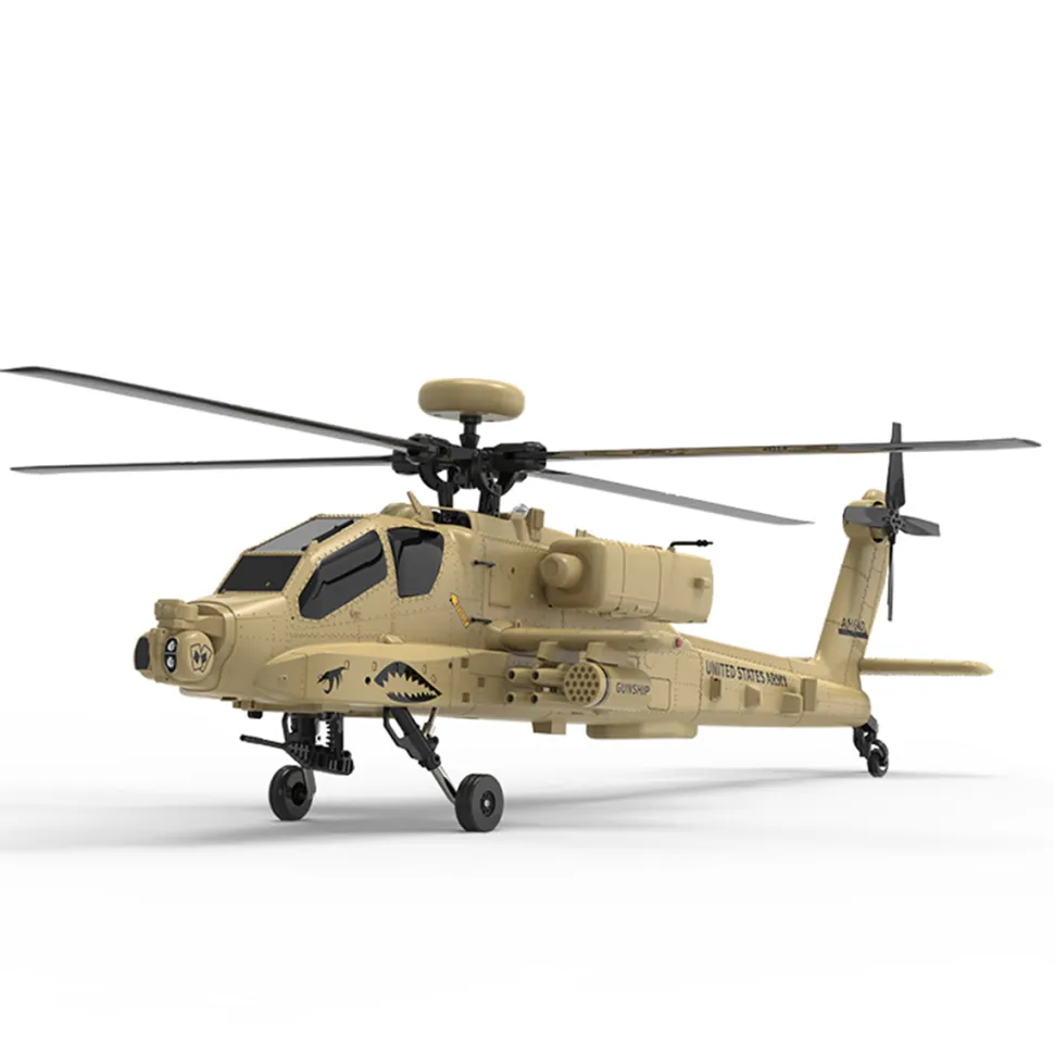 WOLFBUSH & YU XIANG F11-N AH64 Apache RC Helicopter – 1/32 Scale 2.4G 6CH Coaxial Dual Rotor with Optical Flow Altitude Hold
