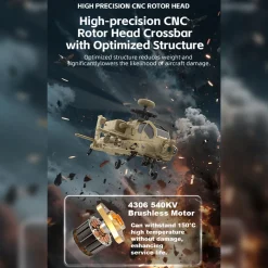 WOLFBUSH & YU XIANG F11-N AH64 Apache RC Helicopter – 1/32 Scale 2.4G 6CH Coaxial Dual Rotor with Optical Flow Altitude Hold