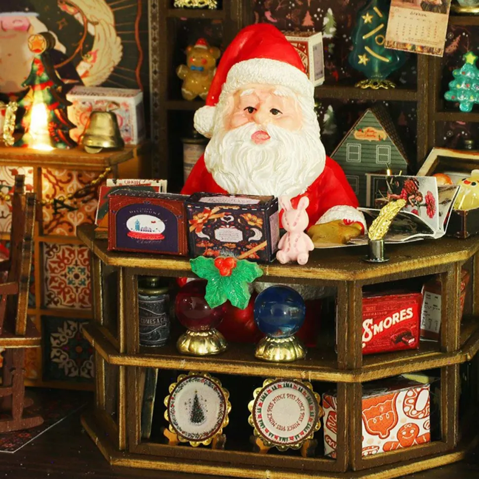Wooden DIY Christmas Wonderland Miniature House Model Kit