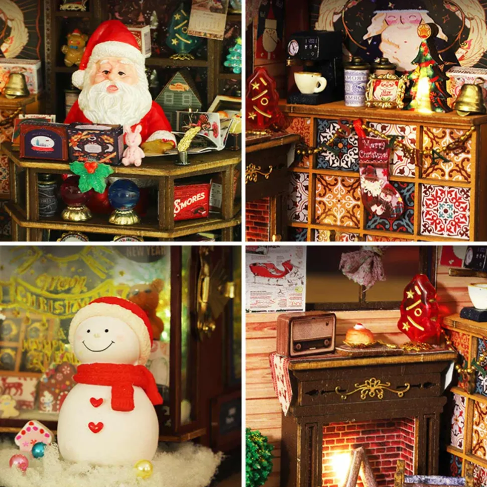 Wooden DIY Christmas Wonderland Miniature House Model Kit