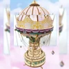 Wooden DIY Dream Hot Air Balloon Steampunk Music Box Model Kit - Handcrafted Gift
