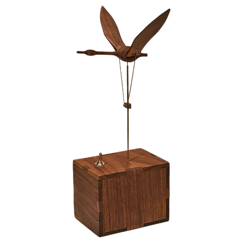 Wooden Flying Swan Music Box Dynamic Model
