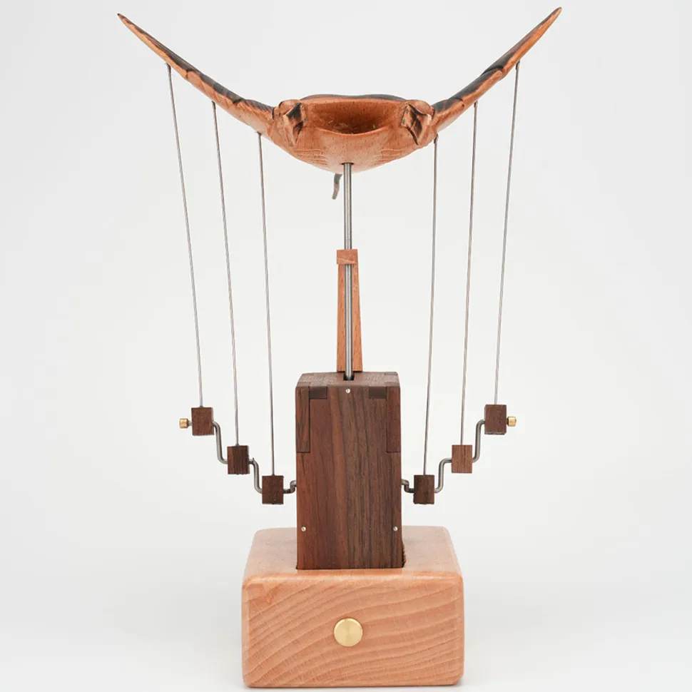 Wooden Manta Ray Bionic Marine Biological Dynamic Model
