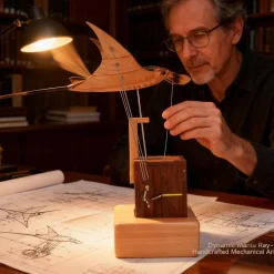 Wooden Manta Ray Bionic Marine Biological Dynamic Model