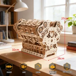 W12 Running Engine Model Kit 1400+ PCS Functional 3D Wooden Mechanical Car Engine