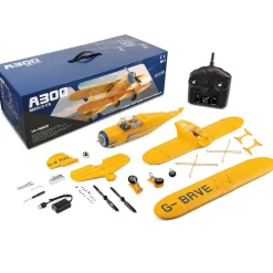 XK A300 Beech D17S Biplane 3D/6G 2.4G 4CH Brushless Scale RC Airplane Model, 550mm Wingspan EPP Fixed Wing Aircraft with Quick Release
