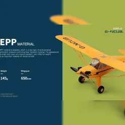 XK A160 J3 3D/6G 2.4G 5CH Brushless Scale RC Airplane Model, 650mm Wingspan EPP Fixed Wing Aircraft with Quick Release