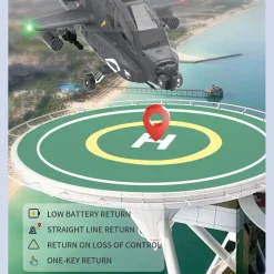 YU XIANG Apache GPS Helicopter F11-S AH64 1/32 Scale 2.4G 6CH RC Dual-Axis Co-Drive Flybarless 6G/3D Stunt