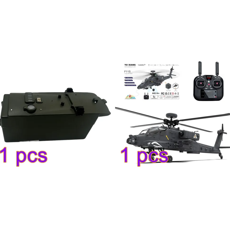 YU XIANG Apache GPS Helicopter F11-S AH64 1/32 Scale 2.4G 6CH RC Dual-Axis Co-Drive Flybarless 6G/3D Stunt
