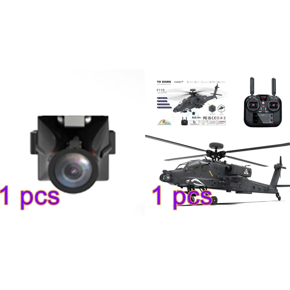 YU XIANG Apache GPS Helicopter F11-S AH64 1/32 Scale 2.4G 6CH RC Dual-Axis Co-Drive Flybarless 6G/3D Stunt