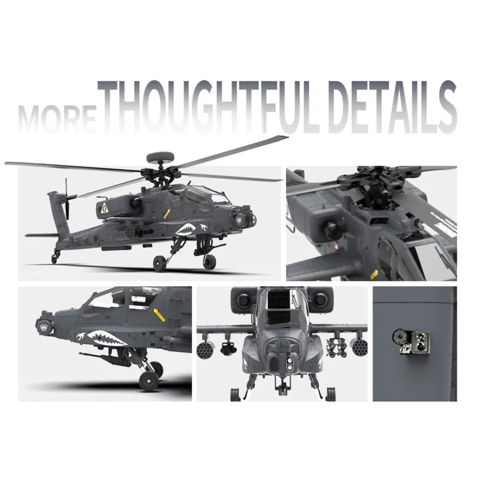 YU XIANG Apache GPS Helicopter F11-S AH64 1/32 Scale 2.4G 6CH RC Dual-Axis Co-Drive Flybarless 6G/3D Stunt