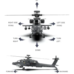 YU XIANG Apache GPS Helicopter F11-S AH64 1/32 Scale 2.4G 6CH RC Dual-Axis Co-Drive Flybarless 6G/3D Stunt