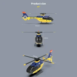 YU XIANG EC-135 RC Helicopter 1/36 2.4G 6CH Direct Drive Brushless Airplane Model with Cool lighting(RTF Version/Mode 1)