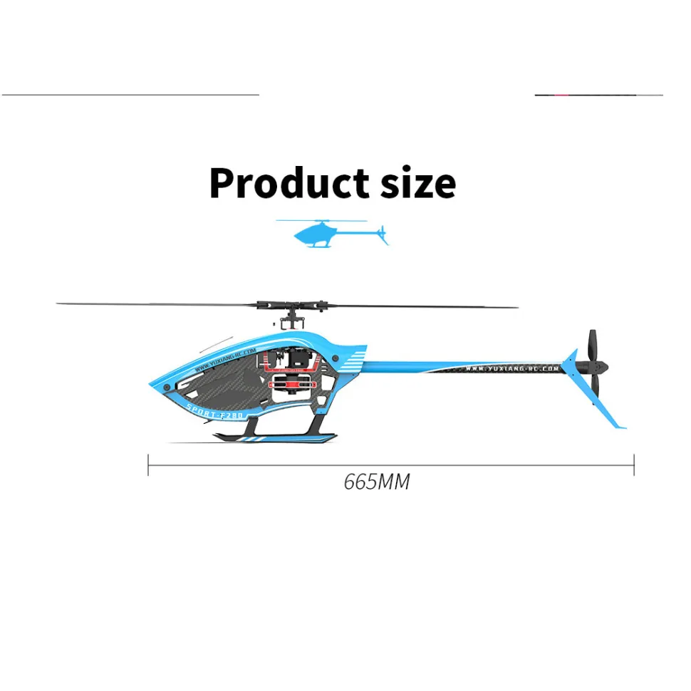 YU XIANG F280 2.4G 6CH RC Brushless Direct Drive 3D/6G Stunt Helicopter RTF Model