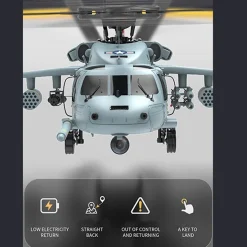 YU XIANG F09-H SH60 Seahawk 8CH RC Helicopter 1/47 Scale 2.4G Dual Brushless DD 6G/3D Stunt Copter Model