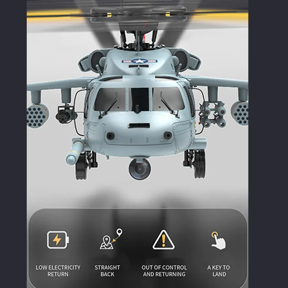 YU XIANG F09-H SH60 Seahawk 8CH RC Helicopter 1/47 Scale 2.4G Dual Brushless DD 6G/3D Stunt Copter Model