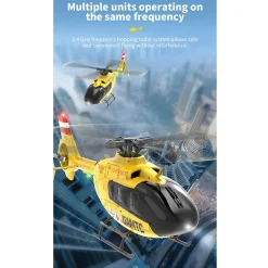YU XIANG F06 RC Helicopter 1/36 Scale EC-135 2.4G 6-Channel Direct-Drive Brushless 3D Aerobatic Aircraft Model