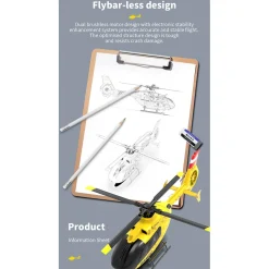 YU XIANG F06 RC Helicopter 1/36 Scale EC-135 2.4G 6-Channel Direct-Drive Brushless 3D Aerobatic Aircraft Model