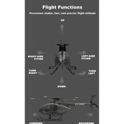 YU XIANG F119S MD500 1/16 Scale 250-Class RC Little Bird Helicopter – Flybarless 2.4G 9CH RTF Model with 6G/3D Flight Modes