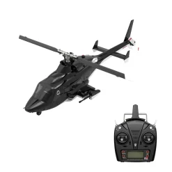 YUXIANG F02-V 1/34 Scale Airwolf RC Helicopter 2.4G 6CH 3D/6G Flybarless Helicopter RTF with Lights, Brushless Motor, Gyro Stabilization