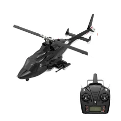 YUXIANG F02-V 1/34 Scale Airwolf RC Helicopter 2.4G 6CH 3D/6G Flybarless Helicopter RTF with Lights, Brushless Motor, Gyro Stabilization