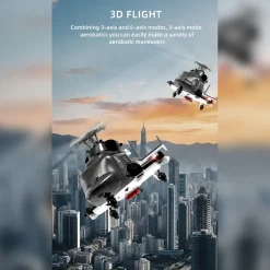 YUXIANG F02-V 1/34 Scale Airwolf RC Helicopter 2.4G 6CH 3D/6G Flybarless Helicopter RTF with Lights, Brushless Motor, Gyro Stabilization