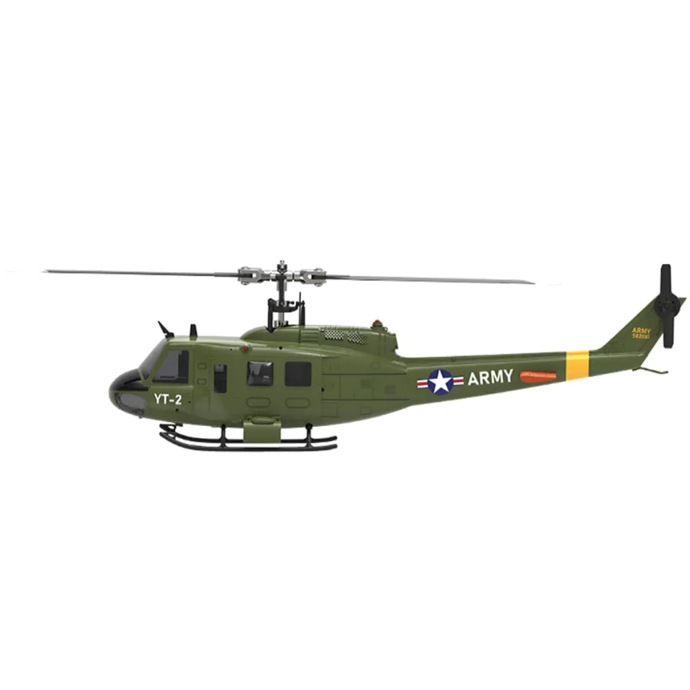 YU XIANG F07-V 1/34 Scale UH-1 Huey 2.4G 6CH Brushless Direct-Drive Flybarless RC Helicopter Model Mode 1/Mode 2 Switchable (RTF Version)