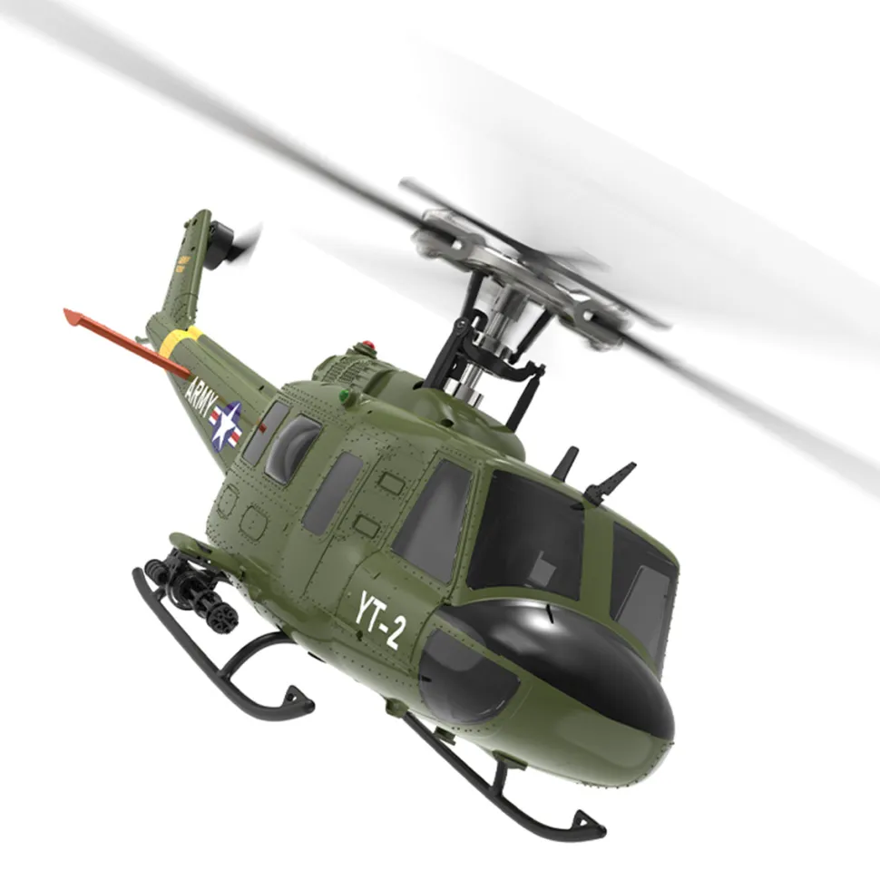 YU XIANG F07-V 1/34 Scale UH-1 Huey 2.4G 6CH Brushless Direct-Drive Flybarless RC Helicopter Model Mode 1/Mode 2 Switchable (RTF Version)