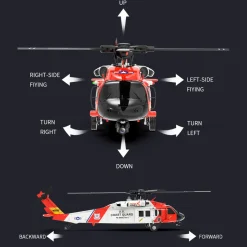 YUXIANG YXZNRC F09-S 1/47 RC Airplane 2.4G 6CH Brushless Direct Drive RC Helicopter Model - RTF Edition