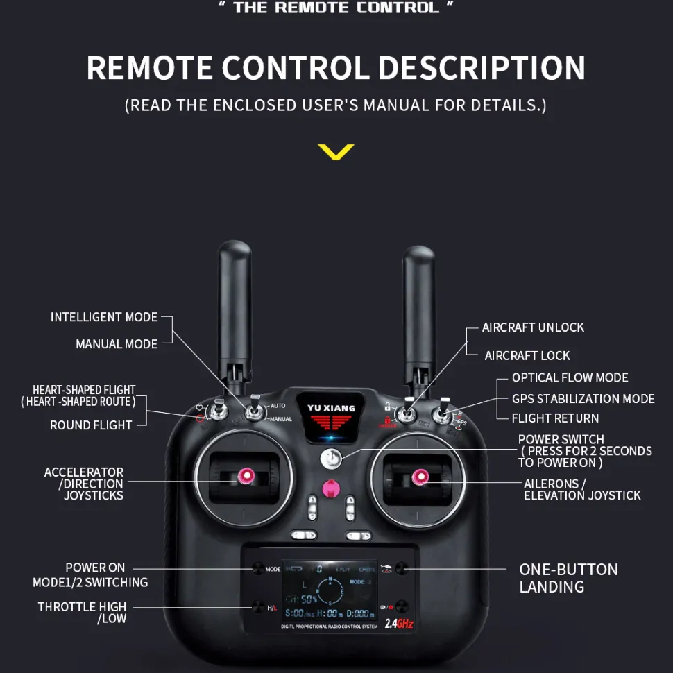 YUXIANG YXZNRC F09-S 1/47 RC Airplane 2.4G 6CH Brushless Direct Drive RC Helicopter Model - RTF Edition