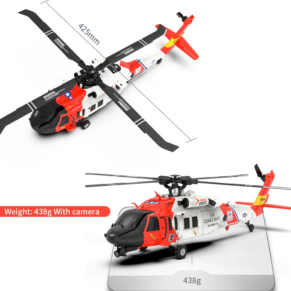 YUXIANG YXZNRC F09-S 1/47 RC Airplane 2.4G 6CH Brushless Direct Drive RC Helicopter Model - RTF Edition